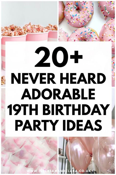 DIY creative girls 19th birthday party themes decor ideas for her 20th Birthday Party Themes For Her, 22nd Birthday Ideas For Her Decoration, 22 Birthday Theme Party Ideas, 22nd Birthday Party Ideas, 19 Birthday Ideas For Girls, 19th Birthday Party Ideas, 19th Birthday Ideas, 22nd Birthday Party, 19th Birthday Party