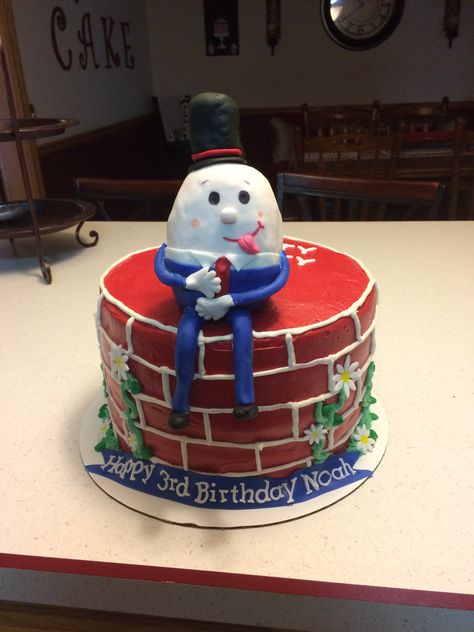 Humpty Dumpty cake 🥚 Humpty Dumpty Cake, Cake Kids, Humpty Dumpty, 1st Birthday Cake, Birthday Cake Kids, Bday Ideas, Kids Cake, Nursery Rhymes, 3rd Birthday