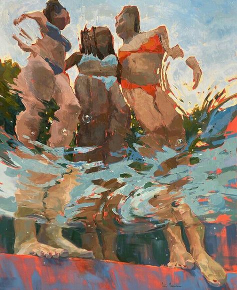 Art Alevel, Bel Art, Art Mignon, Unique Perspective, Water Reflections, Arte Sketchbook, Art Et Illustration, Ap Art, Swimmers