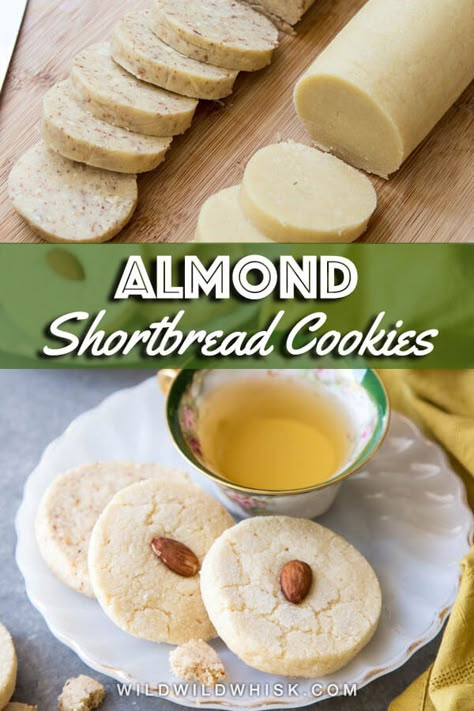 Whole Almond Recipes Baking, Almond Horseshoe Cookies, Almond Short Bread Cookies, Almond Shortbread Cookies Recipe, Almond Tea Cookies, Almond Extract Cookies, Indulgent Cookies, Almond Cookies Recipes, Best Shortbread Cookies