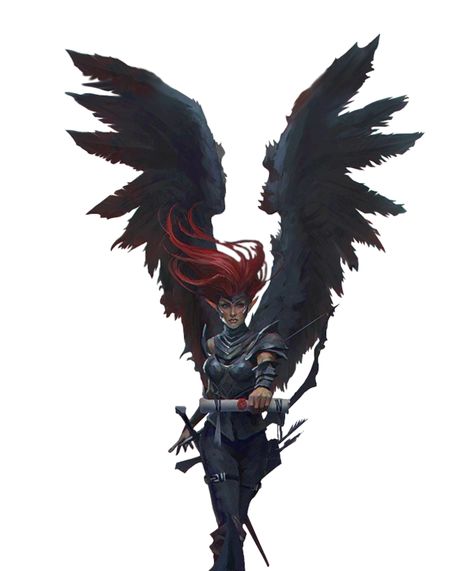 Erinyes Devil - Pathfinder PFRPG DND D&D 3.5 5E 5th ed d20 fantasy Plane Jumping, Dnd Devil, Fallen Angel Art, Fantasy Adventurer, Fantasy Demon, Dungeons And Dragons Art, Roleplay Characters, Demon Art, Mystical Creatures