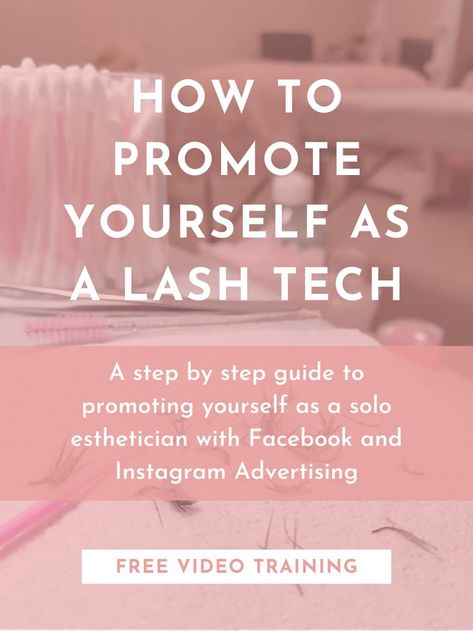 This free class is for all the solo estheticians, lash techs, and suite renters out there who are promoting lash lift and tint, lash extensions, russian volume, and more. The best way to build your clientele and grow your spa is through advertising and marketing with Instagram ads! Join this free business building class to learn how! Lash Extensions Russian, Salon Business Ideas, Beauty Salon Marketing, Salon Marketing Ideas, Salon Promotions, Lash Lift And Tint, Salon Social Media, Hair Salon Marketing, Tech Marketing