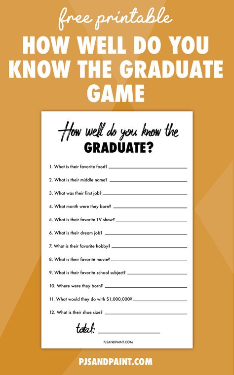 Free Bridal Shower Printables, Teacher Party, Graduation Games, College Grad Party, Graduation Party Games, Boy Graduation, Free Thanksgiving Printables, Free Printables Organization, Senior Graduation Party