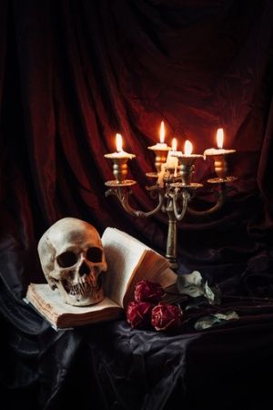 Gothic Homeware, Victorian Vampire, Skull Candle, Hades And Persephone, Deco Boheme, Gothic Aesthetic, Goth Aesthetic, Still Life Art, Gothic Art