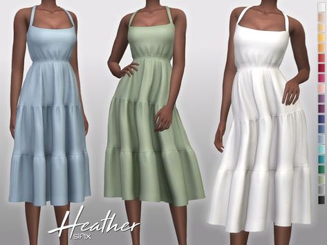 Sims 4 Cc Clothes Base Game, Sims 4 Cc Flowy Dress, Sims 4 Cc Clothes For Moms, Sims 4 Sifix Dress, The Summer I Turned Pretty Sims 4 Cc, Sims 4 Cc Base Game Compatible Clothes, Sims 4 Mods Cottagecore, Sims 4 Sun Dress, Summer Dress Sims 4 Cc