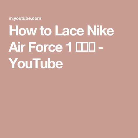 How to Lace Nike Air Force 1 🥶😮‍💨 - YouTube Nike Air Force 1 Leather Lace-up, Nike Air Force 1 Leather With Embossed Logo Lace-up, Nike Air Force 1 Synthetic Lace-up With Rubber Sole, Breathable Synthetic Lace-up Nike Air Force 1, White Synthetic Nike Air Force 1 Lace-up, Air Force 1, Force, Nike Air Force, Air Force