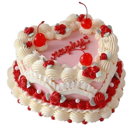 Food Png, Pretty Birthday Cakes, Cute Birthday Cakes, Bakery Cakes, Cute Desserts, Vintage Cake, Pretty Cakes, Cute Cakes, Pretty Food