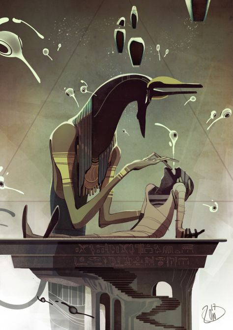 Quark Master's Tumblr Tomer Hanuka, Otto Schmidt, Character Design Challenge, Graphisches Design, Egyptian Mythology, Mythology Art, Design Challenge, Egyptian Gods, Egyptian Art