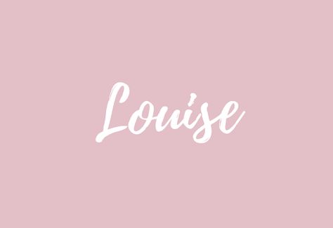 Louise Name, Louise Aesthetic, Louis Name, Louise Core, Math Wallpaper, Baby Name Meaning, Magic Rings, Famous Warriors, I Want A Baby