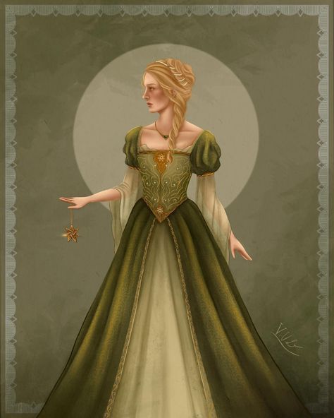 ☂️ | Queen Ceryse Hightower for the series of green queens and ladies illustrations. #cerysehightower #househightower #maegortargaryen… | Instagram Ceryse Hightower, Hightower Aesthetic, House Hightower, Fantasy Inspo, Royalty Dress, Fantasy Outfits, A Dance With Dragons, Queen Dresses, Asoiaf Art