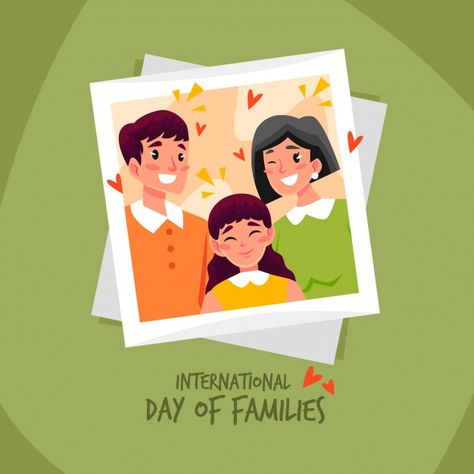 International Day Of Families, International Family Day, Illustration Story, Family Drawing, Framed Photo Collage, Family Frames, Family Cartoon, Cartoon Posters, Retro Cartoons