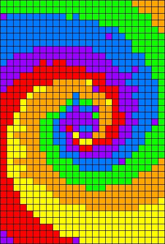 Pixel Art Rainbow, Graph Paper Designs, Hippie Summer, Graph Paper Drawings, Rainbow Quilt, Pixel Crochet, Pixel Art Grid, Graph Paper Art, Tapestry Crochet Patterns