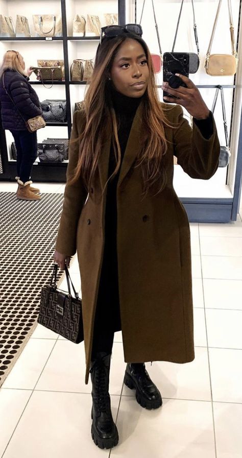 Dark Brown Trench Coat Outfit, Brown Peacoat Outfit, Dark Brown Trench Coat, Brown Trench Coat Outfit, Trench Coat Outfits, Peacoat Outfit, Brown Peacoat, Short Frock, Brown Trench Coat