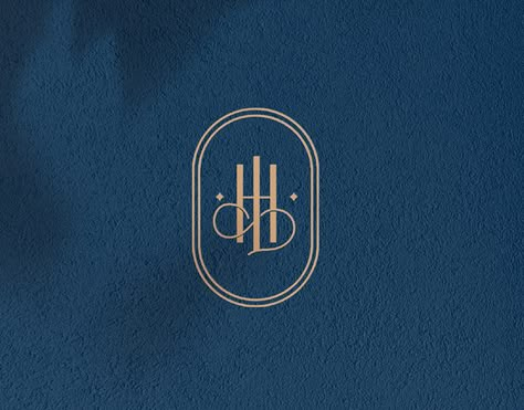 Luxury Hotel Graphic Design, Luxury Hotel Logo Design, Blue Gold Branding, Luxury Resort Branding, T Logo Design Ideas, Hotel Logo Design Ideas, Luxury Travel Logo, Boutique Hotel Logo, Art Deco Logo Design