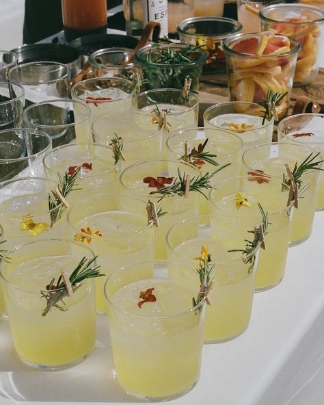 Nothing kicks off cocktail hour quite like a @thewhiskeychaserbar cocktail, especially if they are prepped and ready to go to minimize bar lines! For Saskia and Jack’s spring wedding they went with a colorful and refreshing cocktail made of Lillet Blanc, tangerine juice, rosemary syrup, and lemon sparkling water which was perfect for their springtime wedding. Cocktail hour was a vibrant, relaxed good time for all guests! Venue: Oak Hill Farm Bartending: @thewhiskeychaserbar Rentals and Danc... Backyard Wedding Bartender, Cocktail Hour Inspiration, Beach Cocktail Hour, Cocktail Bar Wedding, Wedding Cocktail Hour, Rosemary Syrup, Tangerine Juice, Springtime Wedding, Cocktail Hour Wedding