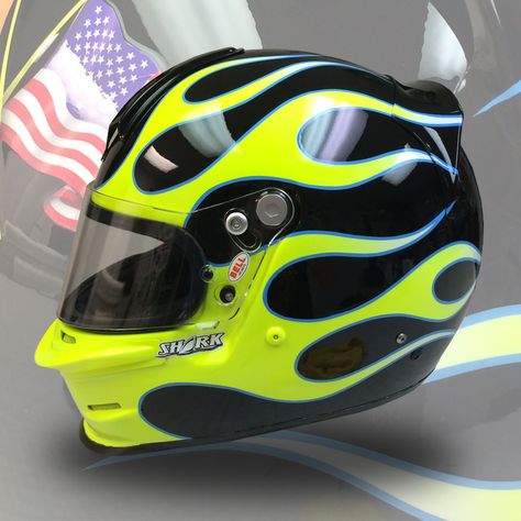 acid flames helmet. We collect and generate ideas: ufx.dk Racing Helmet Design Painting, Helmet Design Paint, Helmet Painting Ideas, Helmet Design Ideas, Nascar Helmet, Custom Helmet Paint, Helmet Painting, Airbrushed Helmets, Men Pants Pattern