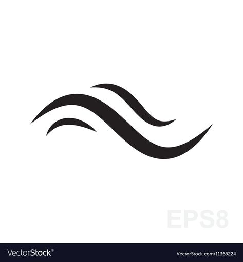 Go With The Flow Illustration, Minimalist Wave Drawing, Wave Line Illustration, Wave Vector Illustration, Water Icon Png, Flow Symbol, River Symbol, Ocean Branding, Sea Symbol