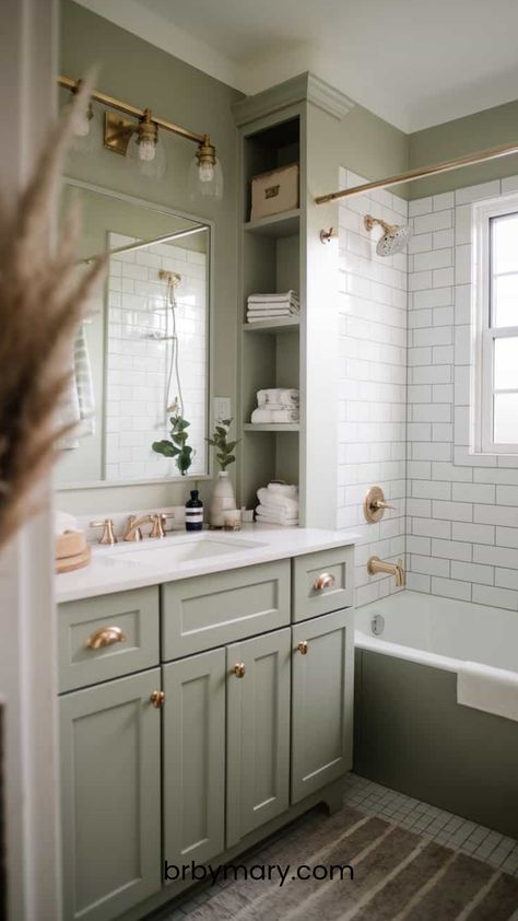 Here are 34 Small Full Bathroom Ideas for a Cozy, Functional Space. When you’re working with a small full bathroom, every little detail matters. We would know! Living in apartments, we never had a very big bathroom so we knew we had to optimize our space. Smaller Bathroom Ideas, Bathroom Remodel With No Windows, Small Bathroom With Vanity, Small Rectangle Bathroom Ideas, Tiny Bathroom With Tub, 8x12 Bathroom Layout, Low Cost Bathroom Remodel, Bathroom Remodel Small Space, Tiny Full Bathroom Ideas