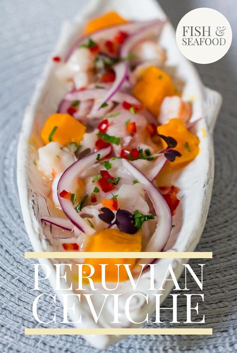 Peruvian Ceviche Recipe, Peruvian Ceviche, Ceviche Recipe, Peruvian Cuisine, National Dish, Peruvian Recipes, Signature Dishes, Chili Peppers, Healthy Dishes