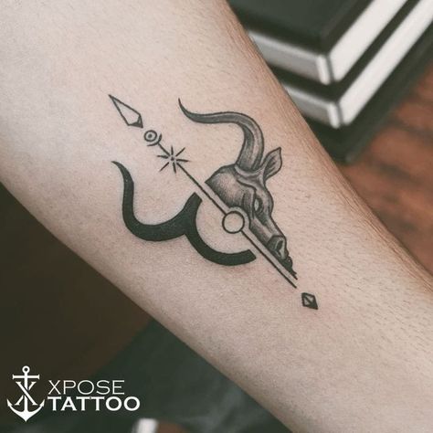 Sagicorn Tattoo, Pisces Taurus Tattoo, Taurus Symbol Tattoo Men, Taurus Tattoo Designs For Women, Unique Taurus Tattoo Ideas For Women, Tattoo Zodiac Taurus, Tattoos For Taurus, Taurus Sign Tattoo, Taurus Tattoo Men