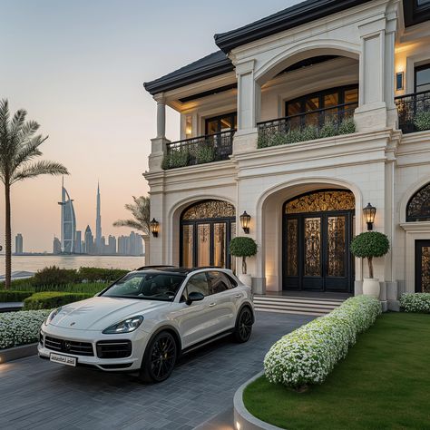 Dubai Luxury Mansion :: Behance Interior Architecture Portfolio, Luxury Mediterranean Homes, Classic Mansion, Dubai Houses, Lake Houses Exterior, French Style Homes, Dream Life House, Dubai Luxury, Architecture Model House