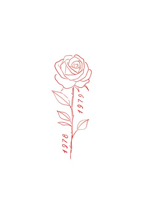 Rose Flower Tattoos For Women, Arm Tattoo Small Woman, Small Tattoos Mexican, Wrist Tattoos For Women Rose, Rose And Writing Tattoo, Flower With Roman Numeral Tattoo, Simple Line Rose Tattoo, Small Tattoo For Mom And Daughter, Rose Out Of Concrete Tattoo