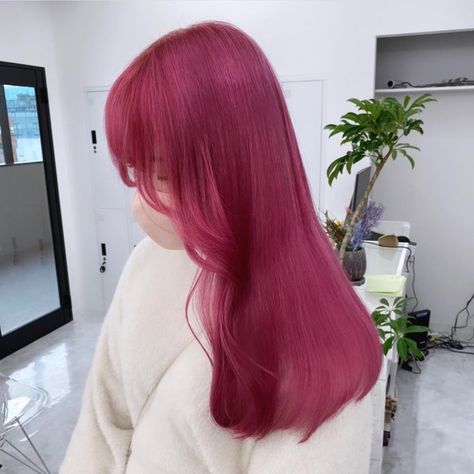 Dark Cherry Pink Hair, Flash Pink Hair, Berry Pink Hair Color, Light Magenta Hair, Dark Vivid Hair Color, Reddish Pink Hair, Deep Pink Hair, Cherry Pink Hair, Pink Hair Dark