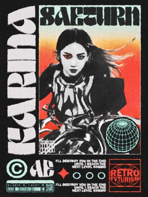 aespa poster edit graphic design acid 90s Poster Art, Aespa Design Graphic, Grunge Y2k Design, Hyperpop Graphic Design, Sprobuj Y2k Graphic Design, Artwork Design Poster Kpop, Threshold Graphic Design, Goth Design Graphic, Acid Design Poster