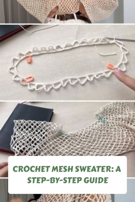 Crochet Mesh Sweater: A Step-by-Step Guide - CrochetBeja #Crochet Mesh Crochet Sweater, Crochet Mesh Sweater, Mesh Crochet, Crochet Boho Top, Creative Knitting, Mesh Sweater, Handmade Sweater, Unique Crochet, Free Crochet Patterns