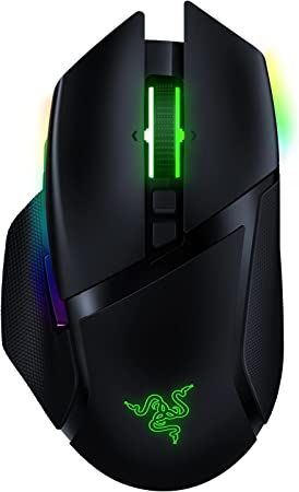 Amazon.com: Razer Basilisk Ultimate Hyperspeed Wireless Gaming Mouse: Fastest Gaming Mouse Switch, 20K DPI Optical Sensor, Chroma RGB Lighting, 11 Programmable Buttons, 100 Hr Battery, Classic Black : Video Games Microphone Gaming, Razer Mouse, Top Gadgets, Gaming Mice, Gaming Station, Pc Components, Video Games Pc, Light Beam, Wireless Technology