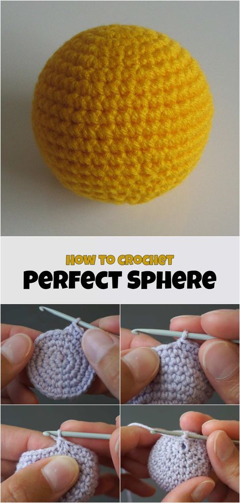 Crochet Perfect Sphere: Great Subtitled Tutorial Use For Heads, Baubles and even Cat Toys (put catnip inside with the stuffing). Crochet Perfect Sphere, Miffy Amigurumi, Crocheting Stitches, Kat Haken, Crochet Ball, Confection Au Crochet, Kitchen Craft, Pola Amigurumi, Crochet Tips