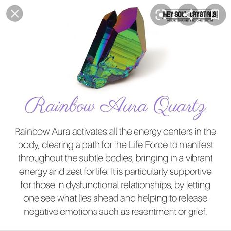 Aura Quartz Meaning, Citrine Crystal Meaning, Stone Meanings, Quartz Meaning, Crystal Seashells, Titanium Aura Quartz, Rainbow Aura Quartz, Titanium Quartz, Gemstone Properties