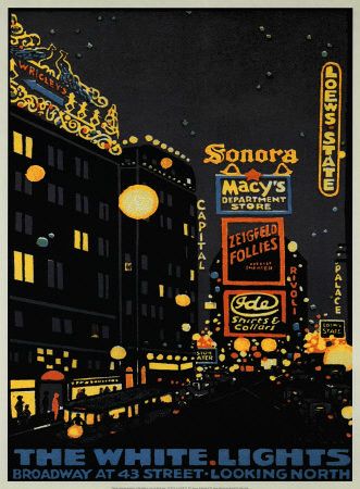 Untitled | ADiamondFellFromTheSky | Flickr New York Broadway, Broadway Posters, Center Of The Universe, Travel People, Guys And Dolls, White Lights, New York Art, Vintage New York, Vintage Advertising