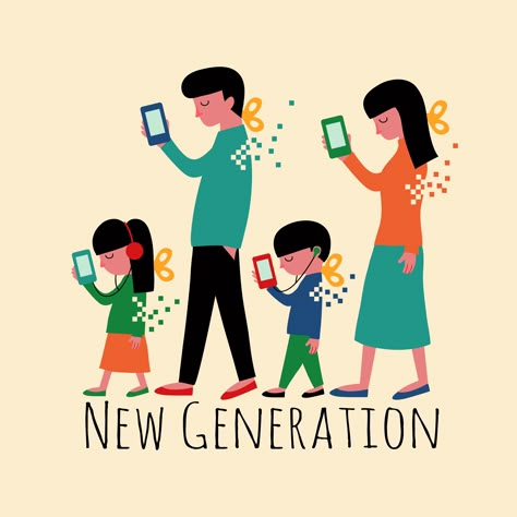 Generation Alpha, Meaningful Pictures, Social Art, Pics For Dp, Digital Detox, Button Art, Social Media Branding, Art Drawings For Kids, New Generation