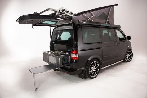 Slidepods are a way to add a rear campervan kitchen pod to campervan conversions including VW T5, Caravelle, California Beach, VWT4, Vito, Transit Vw Transporter Campervan, Vw T5 Caravelle, Vw Kampeerwagens, Vw T5 Campervan, T5 Caravelle, Vw Minibus, Campervan Kitchen, Vw Transporter Camper, Vw California T6