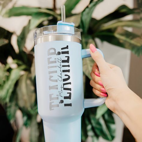 - Stay hydrated in style with our customized 40 oz tumblers, perfect for anyone who loves personalized touches. Engrave your name, favorite quote, or unique design to make it truly yours. These tumblers are ideal for keeping your drinks cold or hot throughout the day, whether you're at the gym, office, or on an outdoor adventure. They make a thoughtful gift for friends and family, too. Check... Staff Gifts, Engraved Tumbler, School Staff, Favorite Teacher, Photo Engraving, 40oz Tumbler, Teacher Appreciation Gift, Teacher Appreciation Week, Tumbler Gift