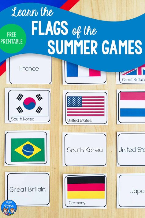 Learning Flags for the Summer Games {Free Printable} Olympic Flag Crafts For Kids, Summer Olympics Preschool, Torch Craft, Olympic Torch Craft, Olympic Printables, Olympic Themed Activities, Summer Olympics Crafts, Summer Olympics Activities, Olympic Games For Kids