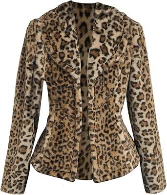 Jacket With Jeans, Fuzzy Coat, Faux Fur Jacket, Women's Coats, Fur Jacket, Body Measurements, Front Open, Leopard Print, Faux Fur