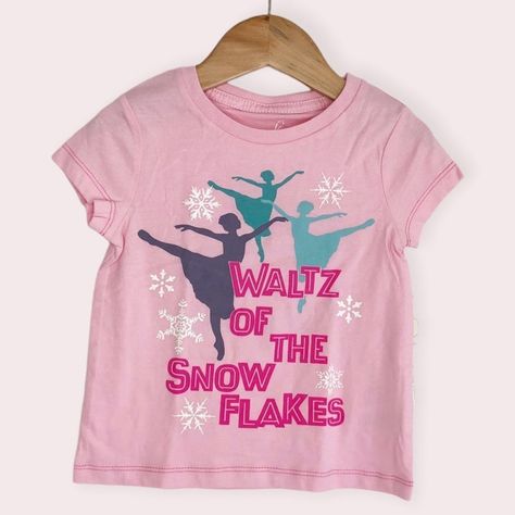 Nwt Peek T-Shirt Pink Nutcracker Suite Short Sleeve Graphic Tee Size 2t New With Tags, Never Been Worn, Smoke Free Home Pastel Pink Short Sleeve Tee Shirt With “Waltz Of The Snow Flakes” On The Front, “The Nutcracker Suite Tchaikovsky” On The Back, 100% Cotton, Toddler Girl Shirt, Ballet, Winter, Holiday, Christmas. Smiley Face Tee, Pink Nutcracker, Harry Styles Quotes, Baby Tee Shirts, Striped Peplum Top, Snow Flakes, Applique Shirts, Girl Shirt, Girls Tees