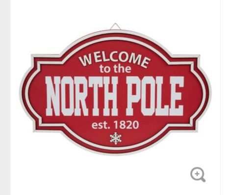 Welcome To The North Pole, Christmas Hobby Lobby, Bright Red Background, North Pole Sign, Winter Display, Pole Classes, Pole Sign, Wall Decor Hobby Lobby, Hobby Lobby Christmas