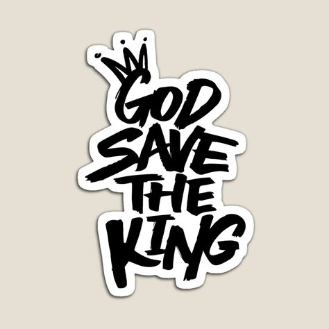 Add a touch of regal style to your kitchen with our 'God Save the King' fridge magnet. The magnet features a bold, black graffiti-style design that reads 'King's Coronation' and 'God Save the King' on a white background. The centered design makes it a striking statement piece that will stand out on any fridge or magnetic surface. This contemporary design combines elements of street art and typography to create a unique and eye-catching design that celebrates the upcoming coronation of King C God Save The King, Street Mode, Regal Style, Graffiti Styles, Bold Black, Fridge Magnet, The King, Fridge Magnets, All Black