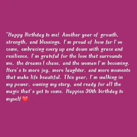 Happy 30th birthday to me yaay❤️🥰 31 Birthday Quotes, 30 Birthday Quotes, Happy 30th Birthday To Me, 31st Birthday Quotes, Birthday Prayer For Me, 30th Birthday Quotes, Birthday Prayer, Classy Wear, 31st Birthday