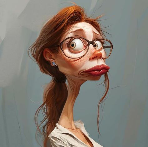 Curious Face Expression, 3d Sketch, Caricature Artist, Celebrity Caricatures, Caricature Drawing, Swag Cartoon, Cute Cartoon Pictures, Cartoon Faces, Art Icon