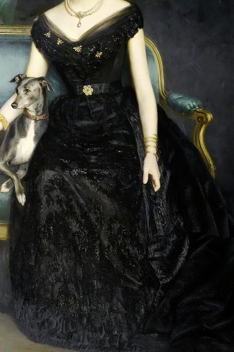 warpaintpeggy: “ INCREDIBLE DRESSES IN ART (126/∞) Marie Gräfin zu Münster by Harry von Hente, 1890 ” Incredible Dresses, Gaun Abad Pertengahan, Istoria Artei, Dress Painting, Robes Vintage, Art Details, Old Dresses, Historical Dresses, Historical Fashion