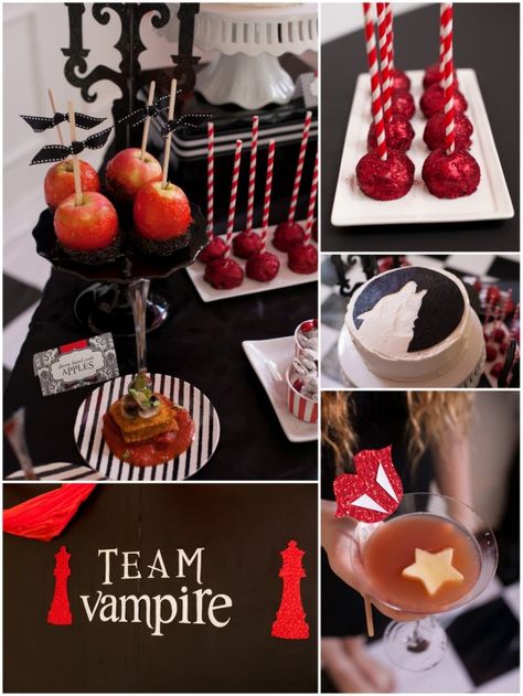 Vampire vs. werewolf twilight party ideas for halloween #twilight #halloween #vampires #werewolves Twilight Halloween, Vampire Theme Party, Vampire Halloween Party, Halloween Frog, Twilight Party, Vampire Party, Architecture School, Halloween Food Treats, Adult Halloween Party