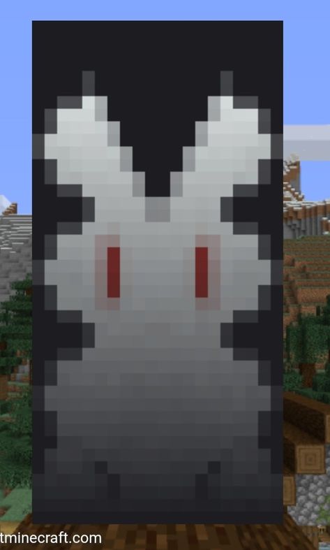 Bunny Minecraft, Bunny Banner, Killer Bunny, Minecraft Banner, Bunny Poster, Minecraft Banners, Texture Packs, Minecraft, Quick Saves