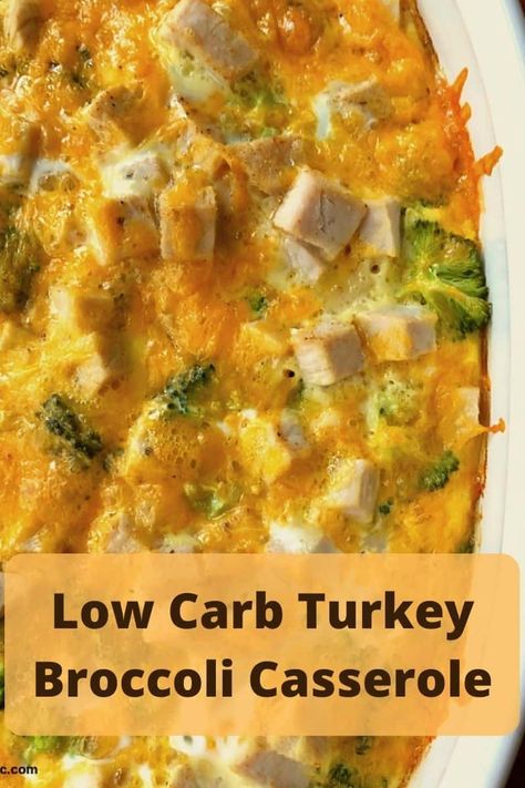 A low carb casserole the whole family will love. A base of turkey and broccoli covered with eggs and cheese bakes up golden and delicious. Turkey Recipes Low Carb, Keto Turkey Casserole, Keto Turkey, Low Carb Turkey Casserole, Low Carb Turkey Casserole Recipes, Turkey Broccoli, Low Carb Ground Turkey Casserole, Keto Turkey Casserole Recipes, Keto Turkey Leftover Recipes