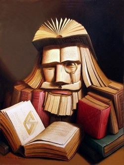 I <3 books. Guiseppe Arcimboldo, Giuseppe Arcimboldo, Music For Studying, Book Page Art, Book Sculpture, Diy Book, Male Art, I Love Books, Botanical Art