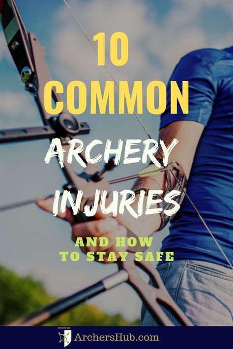 What are the most common archery-related injuries? Here are "10Common Archery Injuries and How to Stay Safe" from ArchersHub.com  #archery #bowhunting #huntingtips #deerhunting #archerytips #archeryforbeginners #archerygear #traditional archery  archery for beginners archery tips archery safety safety tips Archery For Beginners, Archery Lessons, Horse Archery, Archery Training, Archery Tips, Archery Gear, Archery Range, Repetitive Strain Injury, Fishing Basics