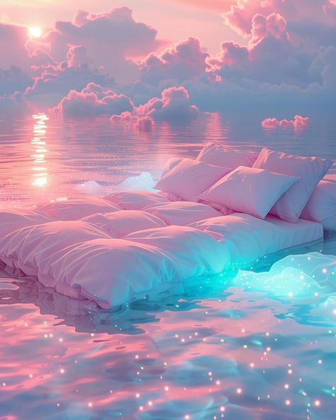 Wish I can sleep in the ocean 🌊 ✨ #ai #aiart #aiartcommunity #aiartwork #midjourneyv6 #midjourney #midjourneyart #midjourneygallery #pink #pinkaesthetic #digitalart #dreams #dreamland #ethereal #ethereal_moods #dreamyart #dreamy #ａｅｓｔｈｅｔｉｃ #aesthetictumblr #surrealart #surreal Magic Places Fantasy Dreams, Dreams Core Aesthetic, Cute Iphone Wallpaper Tumblr, Dream Bedroom Inspiration, Dreamy Aesthetic, Dreamy Artwork, Unicorns And Mermaids, My Fantasy World, Mermaid Aesthetic